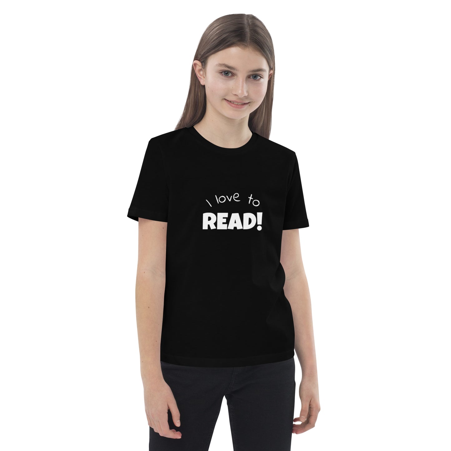"I love to Read" Organic cotton kids Reading t-shirt