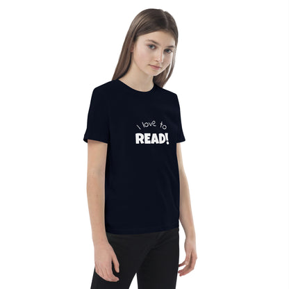 "I love to Read" Organic cotton kids Reading t-shirt
