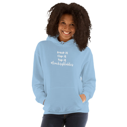 Syllables Hoodie Unisex Hoodie Reading teacher educator gift SOR science of reading book coach interventionist phonics
