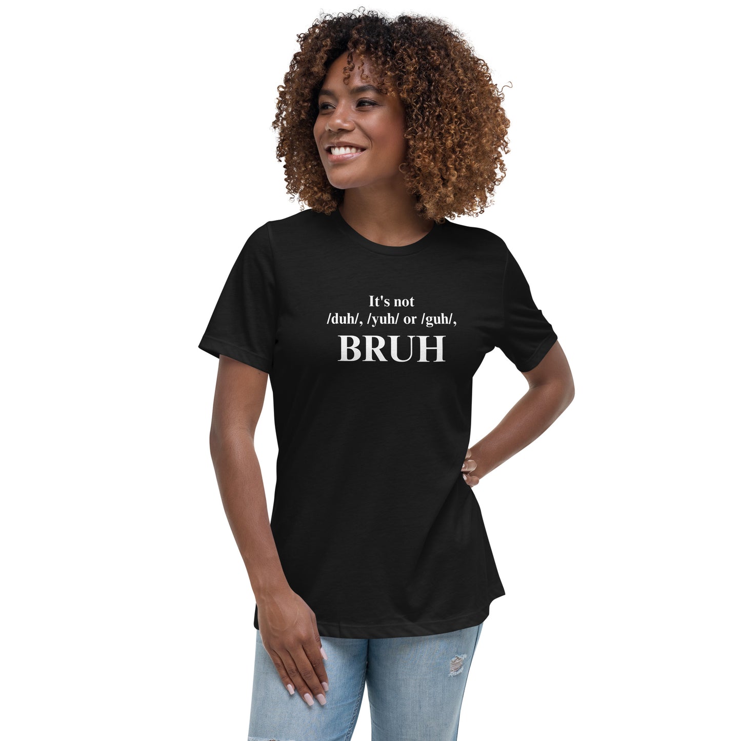 Bruh Women's Relaxed T-Shirt Reading teacher educator gift science of reading book coach interventionist phonics